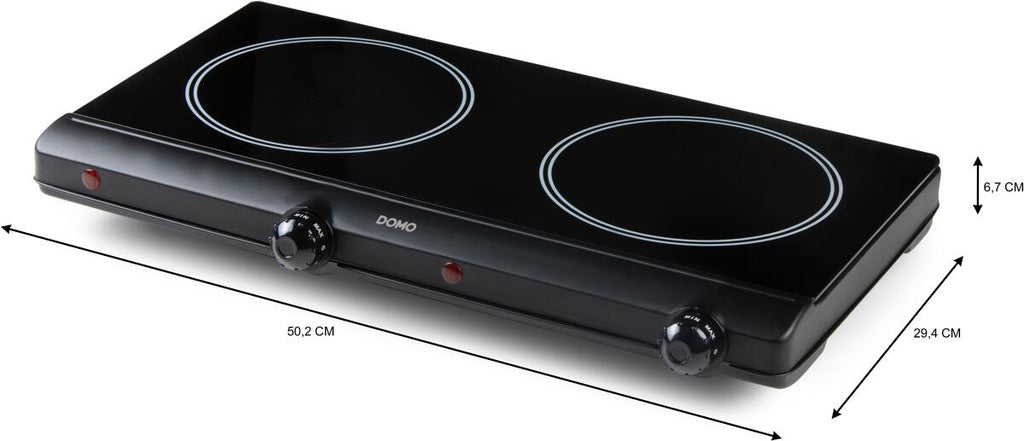 Keramisk kokeplate ECO 2 soner 2500W infrarød 50,5 cm med kontrollampe