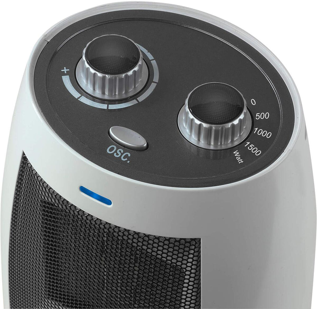 Detalj av Keramisk varmeovn Safe-T-Heater 1500 kontrollpanel