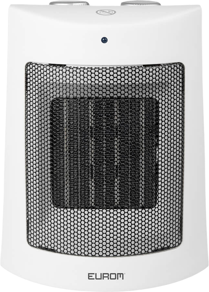 Keramisk varmevifte PTC 1500 med 3 effekttrinn 1500W Eurom forfra