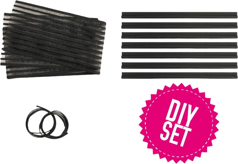 KiiPER-Mini Do-it-yourself sett BIG 130 mm sikringsnett for skap forfra
