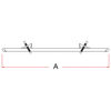 Kit Rail Premium 48 ekstra skinne for Carry-Bike T5 T6 Pro - Fiamma montert på sykkelstativ