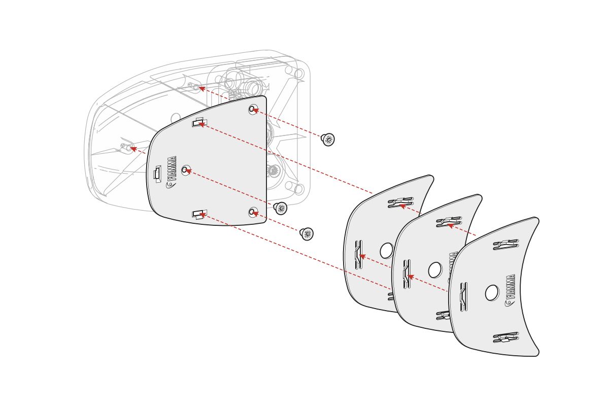 Kit Spacer Safe Door fra 2017 monteringssett dypsvart fra Fiamma