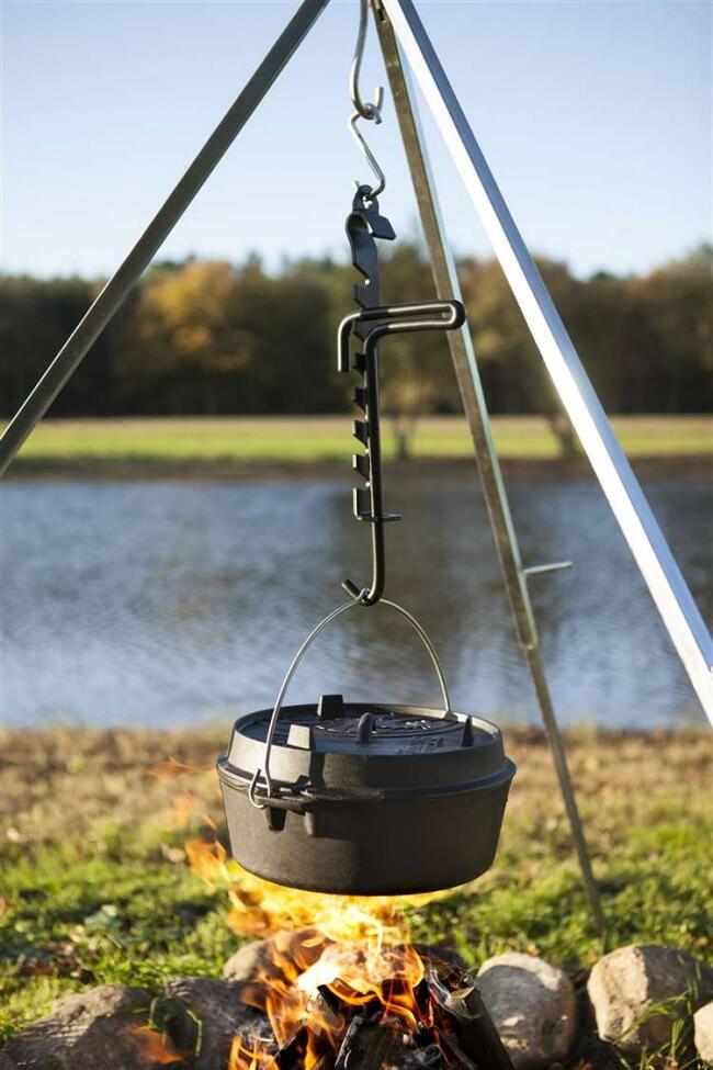 Nærbilde av justerbare hakk på Kjelekrok med 7 hakk justerbar 61 cm stål