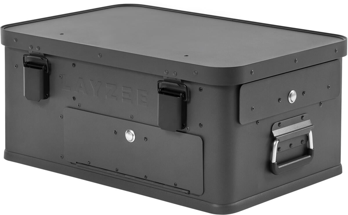Bakside av Kjøkkenboks Junior aluminium 60x40x27cm med vindbeskyttelse