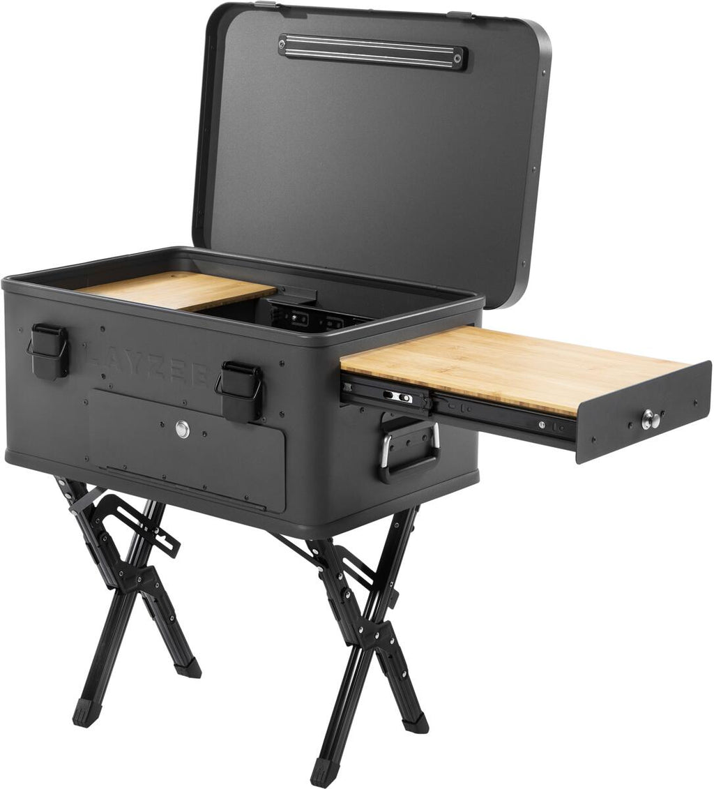 Detalj av magnetlist i Kjøkkenboks Junior aluminium 60x40x27cm med vindbeskyttelse