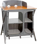 Kjøkkenboks Mercury Cross Square Cooker HWT med bambus arbeidsplate og justerbare føtter