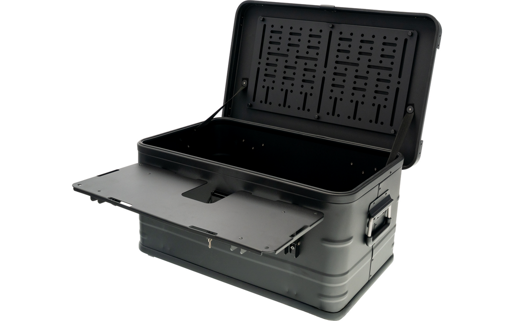 Kjøkkenboks Santiago med separat sidebord i aluminium - Camplife bakside