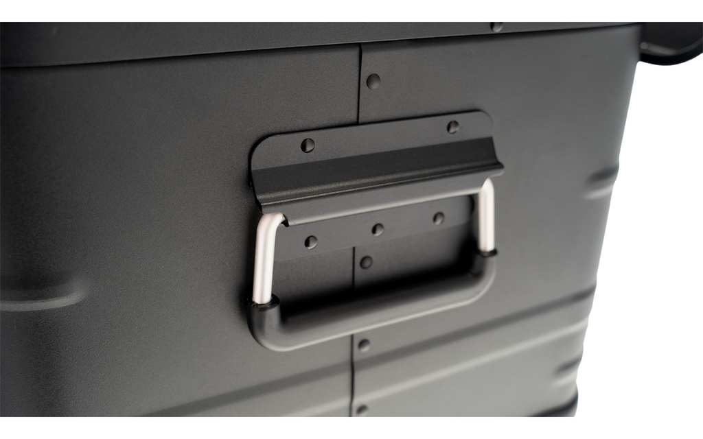 Kjøkkenboks Santiago med separat sidebord i aluminium - Camplife sidebord justering