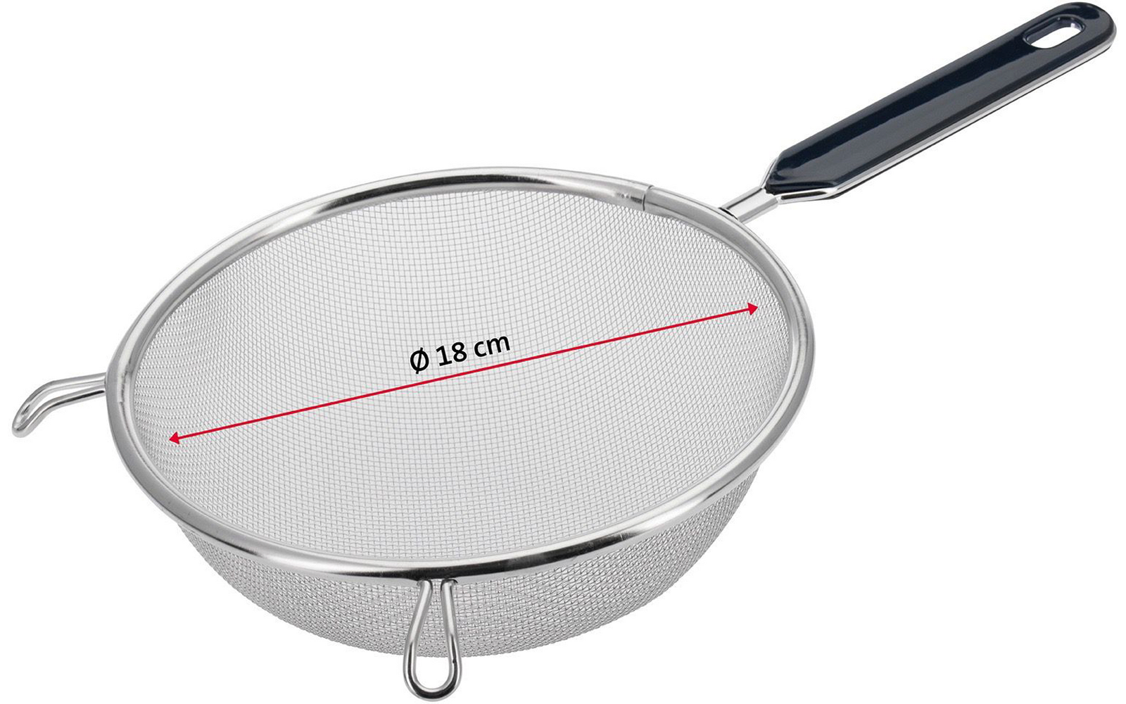 Kjøkkensil finmasket ø 18 cm rustfritt stål Westmark med opphengskrok