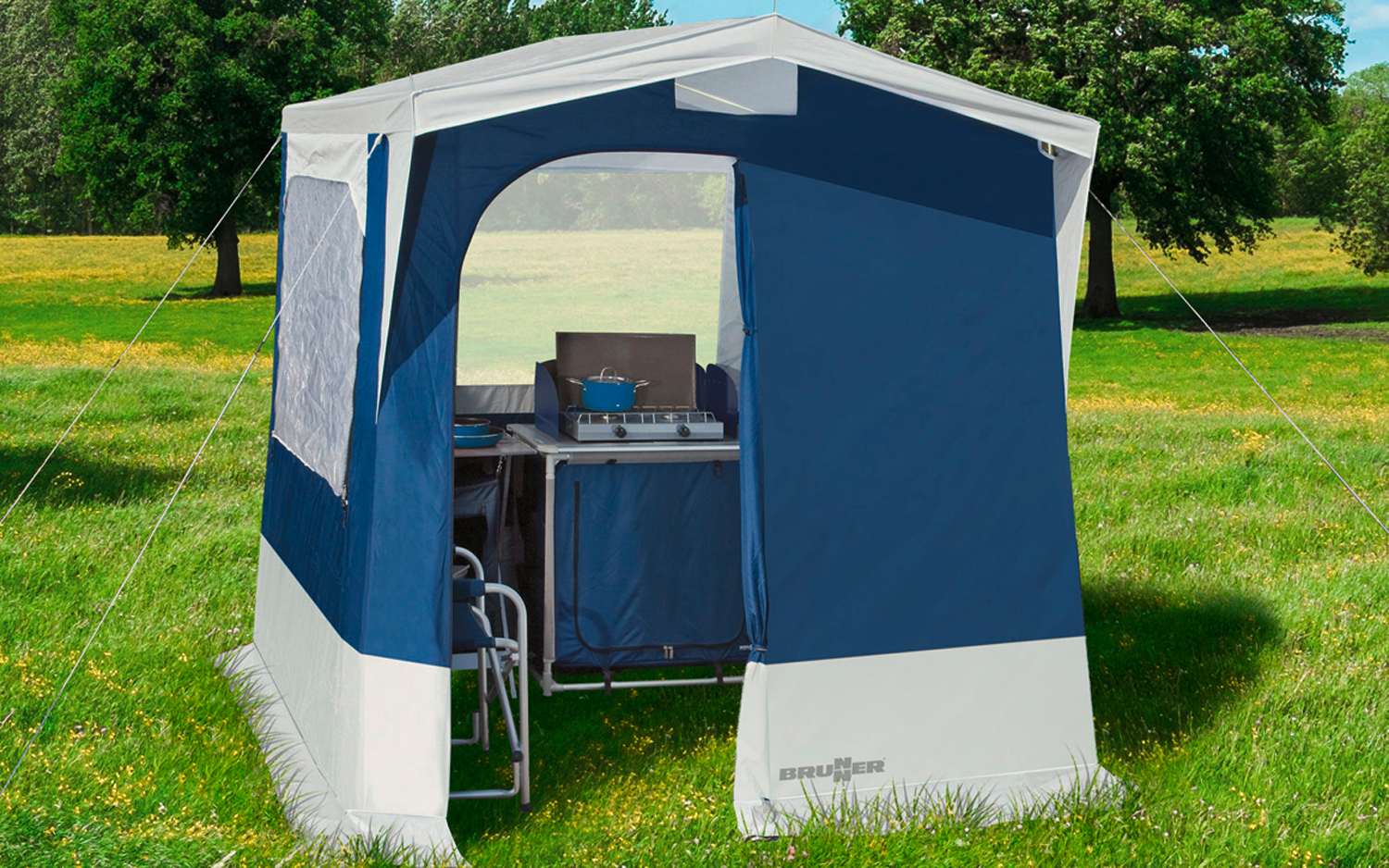 Kjøkkentelt Vida NG 150x200 cm med stålstenger for camping