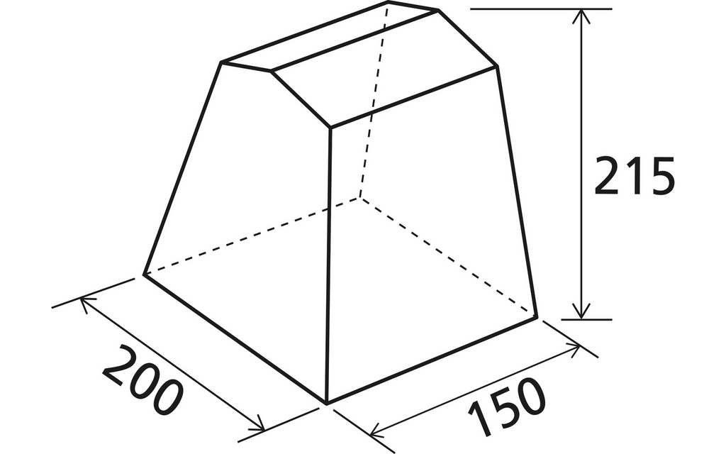 Baksiden av Kjøkkentelt Vida NG 150x200 cm med stålstenger