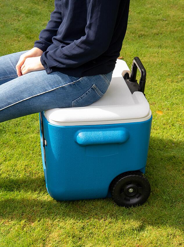 Transport av Kjøleboks 50QT Polylite med hjul 46L blå