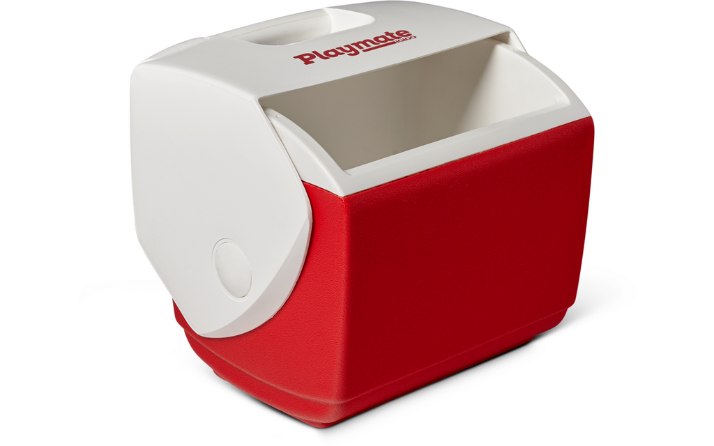 Sidevisning av Kjøleboks Playmate Pal 7 passiv 6 liter red star
