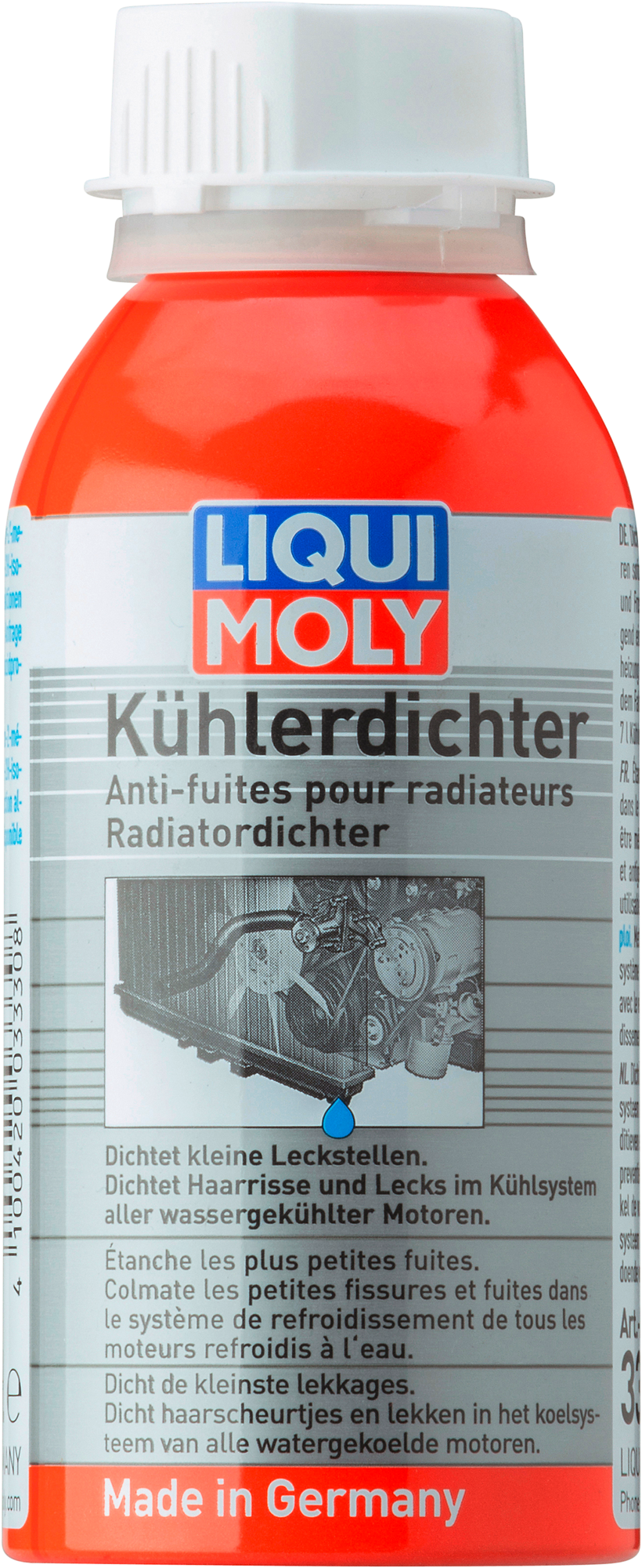 Kjølertetting 150 ml for smålekkasjer i kjølesystemet - Liqui Moly flaske for tetting