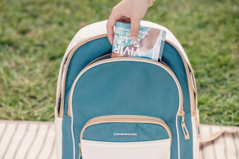 Kjøleryggsekk Fold´N Cool 20L blå/beige sett fra siden