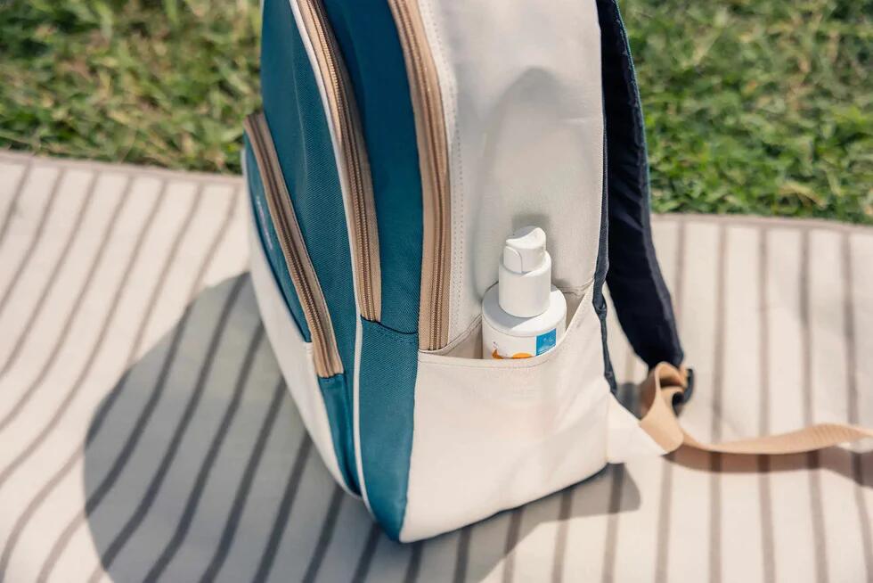 Kjøleryggsekk Fold´N Cool 20L blå/beige på tur
