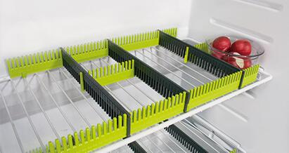 Detalj av Kjøleskaporganiser 8-delers sett grå grønn - Purvario