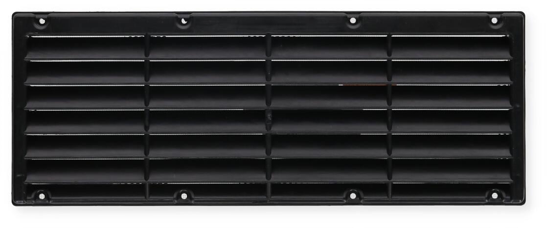 Kjøleskapsgitter 365x140 mm svart med insektsnett MPK forfra