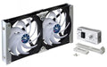 Kjøleskapvifte SC09 dobbel 12/24V aluminium - Titan forfra