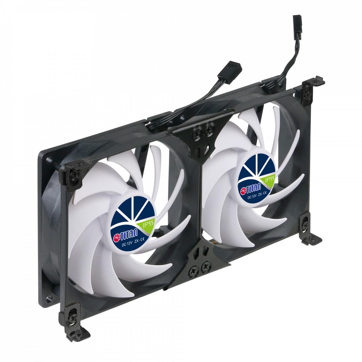 Bakside av Kjøleskapvifte SC22+ dobbel 12V IP55 med temperatursensor