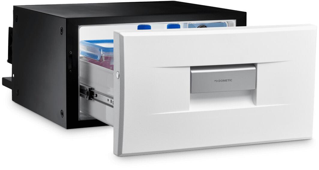 Baksiden av Kjøleskuff CoolMatic CD 20W 20L 12/24V hvit