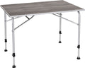 Klappbart campingbord Light 80 x 60 cm høydejusterbar 59-72 cm forfra
