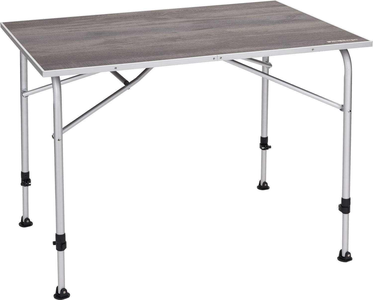 Klappbart campingbord Light 80 x 60 cm høydejusterbar 59-72 cm forfra