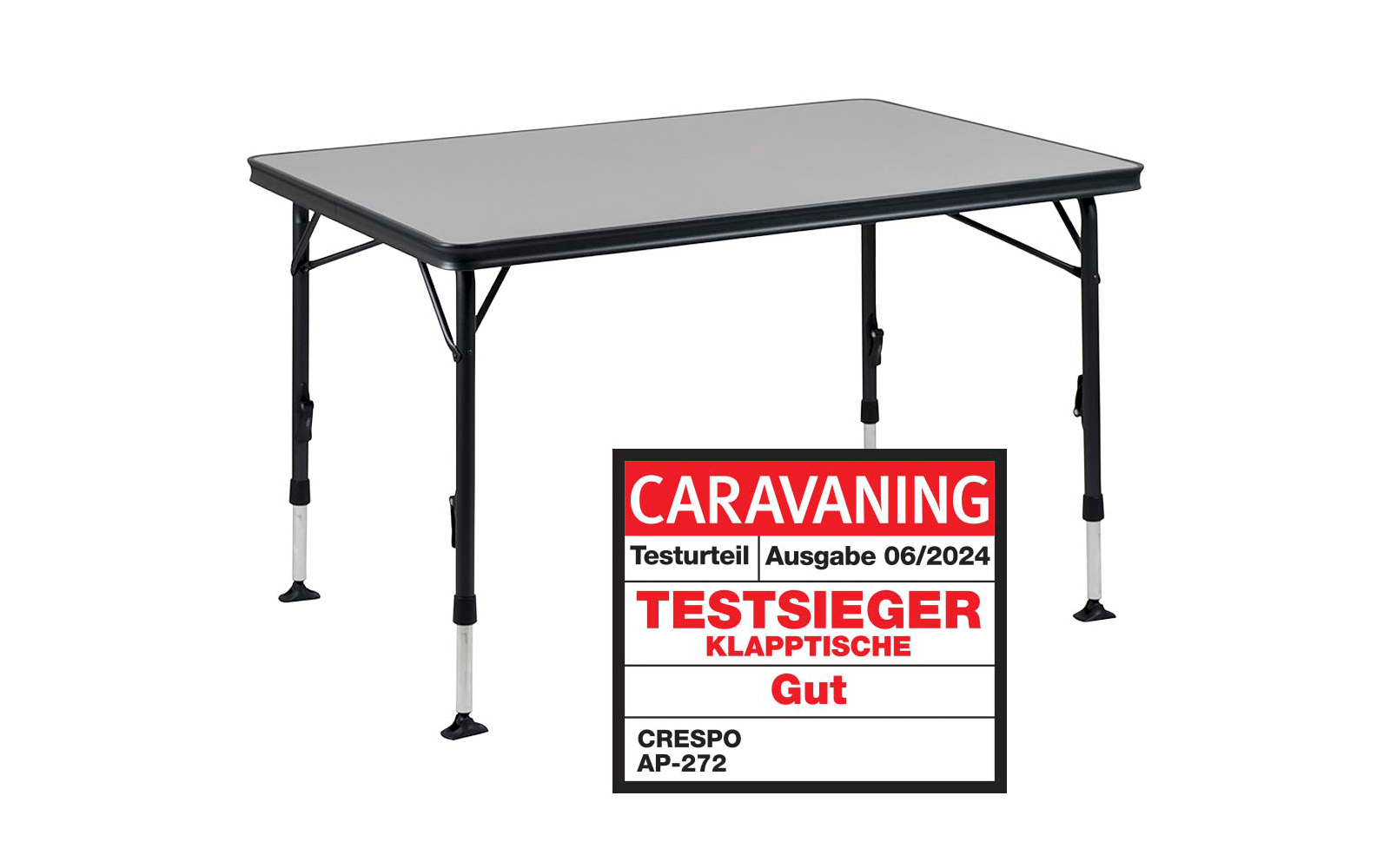Klappbart campingbord Valencia I 120 x 80 cm aluminium bakside