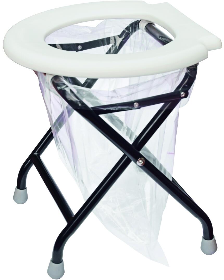 Klappbart campingtoalett 39x40x46 cm med stålramme fra forsiden