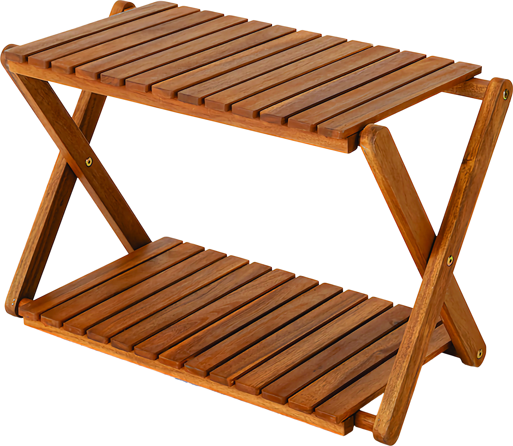 Klappbart sidebord Gannat i akasietre 46x30 cm - Human Comfort forfra