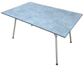 Klappbart spisebord 138x90 cm stålramme Isabella front
