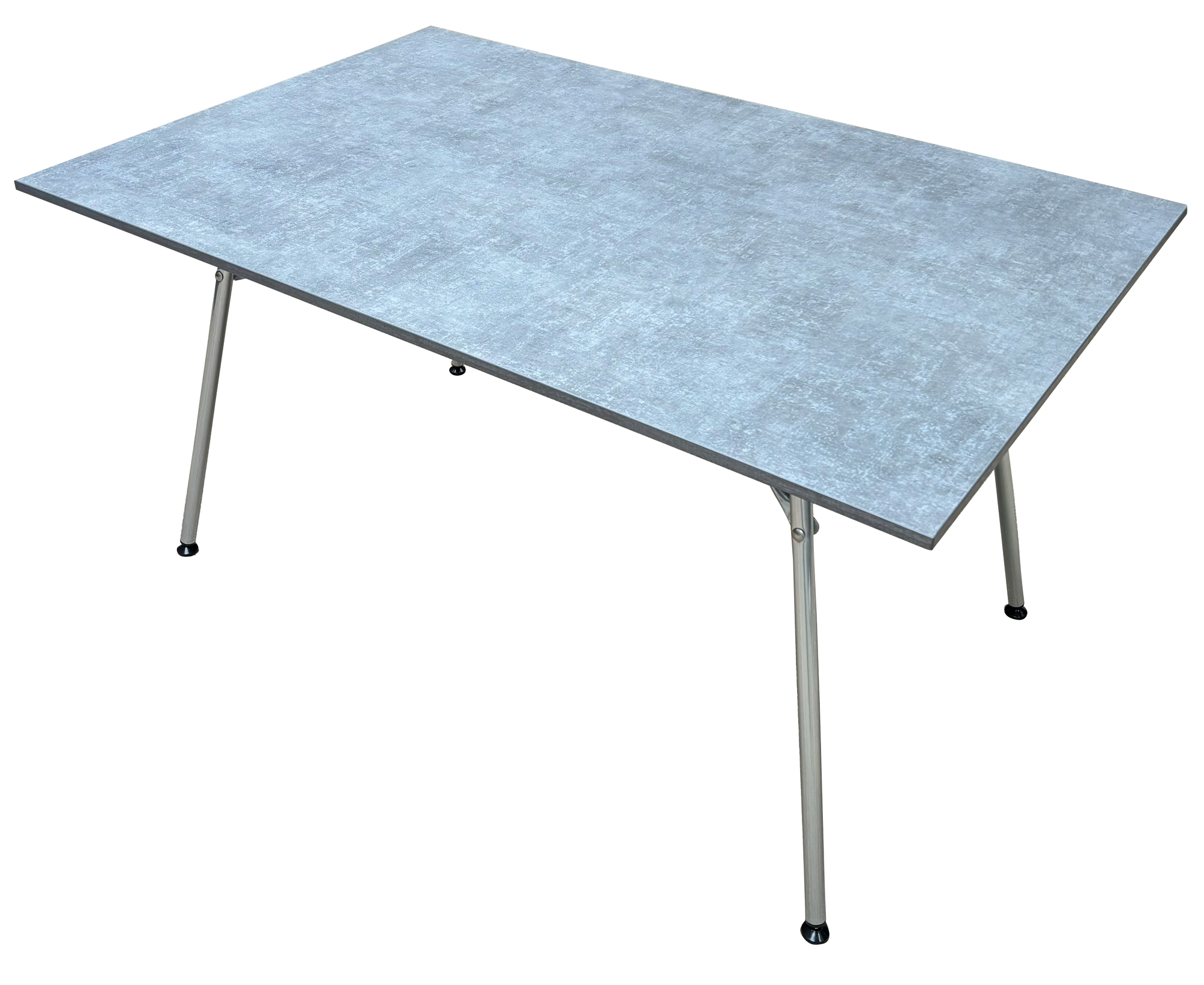 Klappbart spisebord 138x90 cm stålramme Isabella front