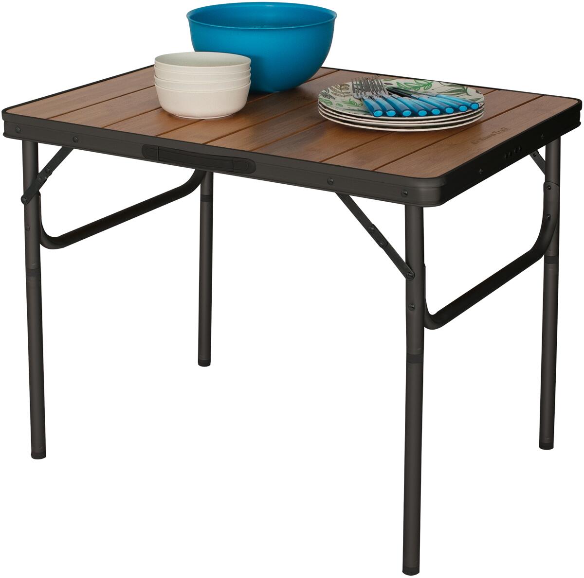 Klappbord Arsoli bambus 60x45 cm høydejusterbart bakside