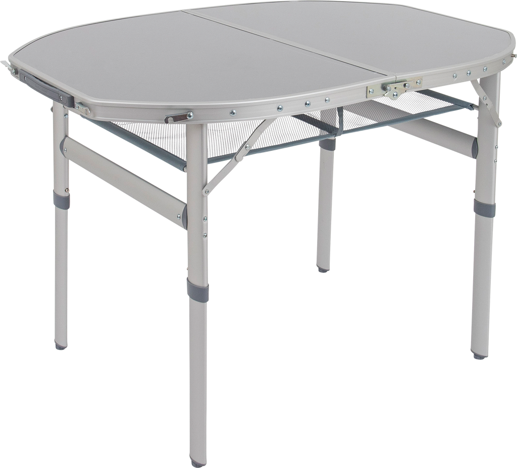 Klappbord koffertmodell 100 x 70 cm aluminium forfra