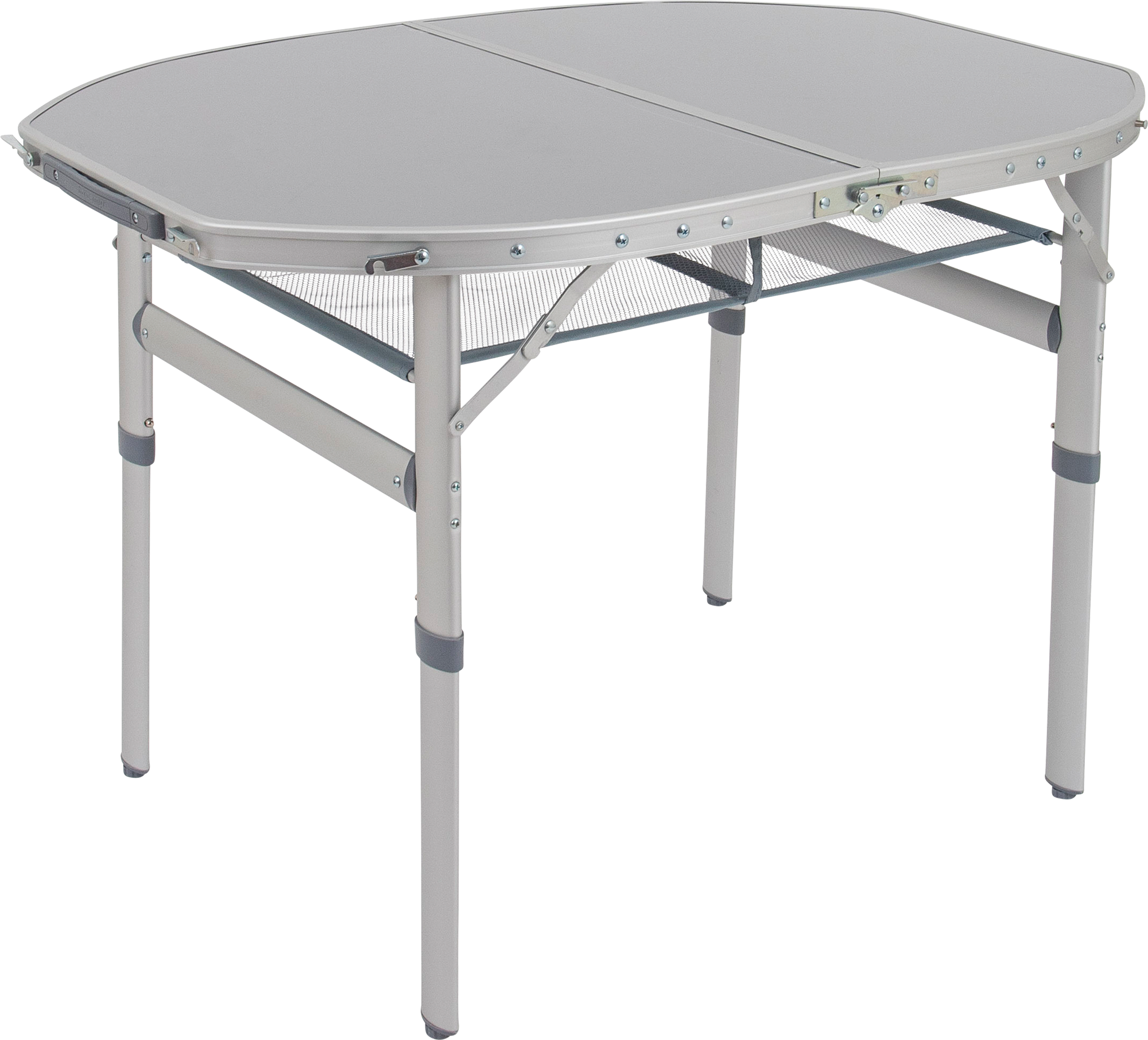 Klappbord koffertmodell 100 x 70 cm aluminium forfra