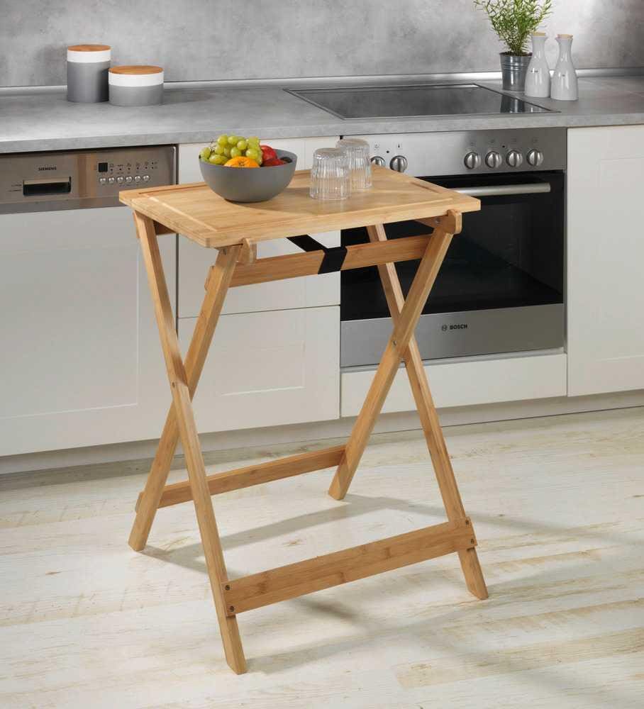 Klappbord Lugo med skjærebrett bambus 60x79x52 cm - Wenko