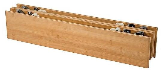 Bærbar Klappbord Morris 65x50 cm bambus høydejusterbart i hånd