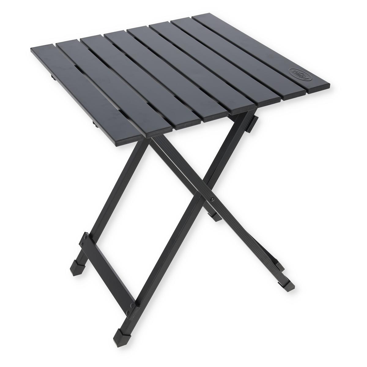 Klappbord Single aluminium 50x50x64 cm svart forfra