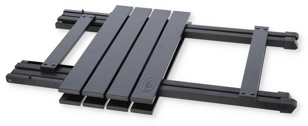 Klappbord Single aluminium 50x50x64 cm svart bakside