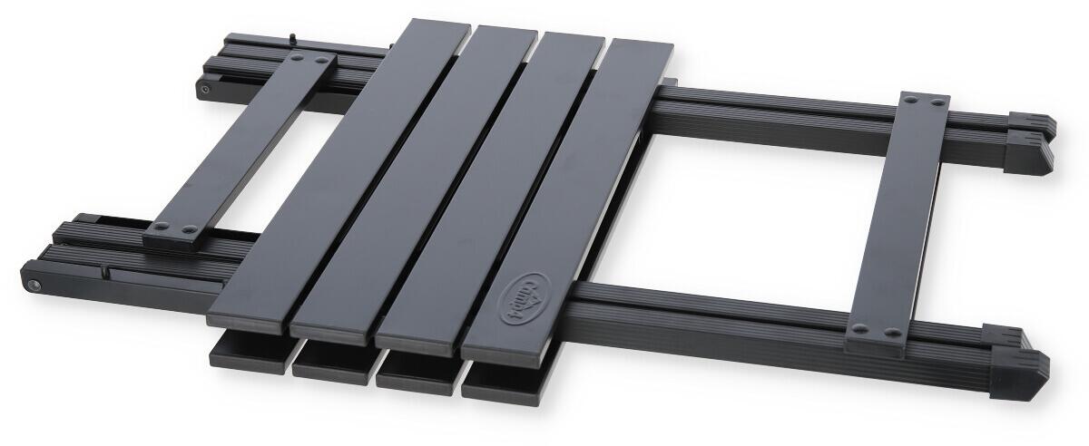 Klappbord Single aluminium 50x50x64 cm svart bakside