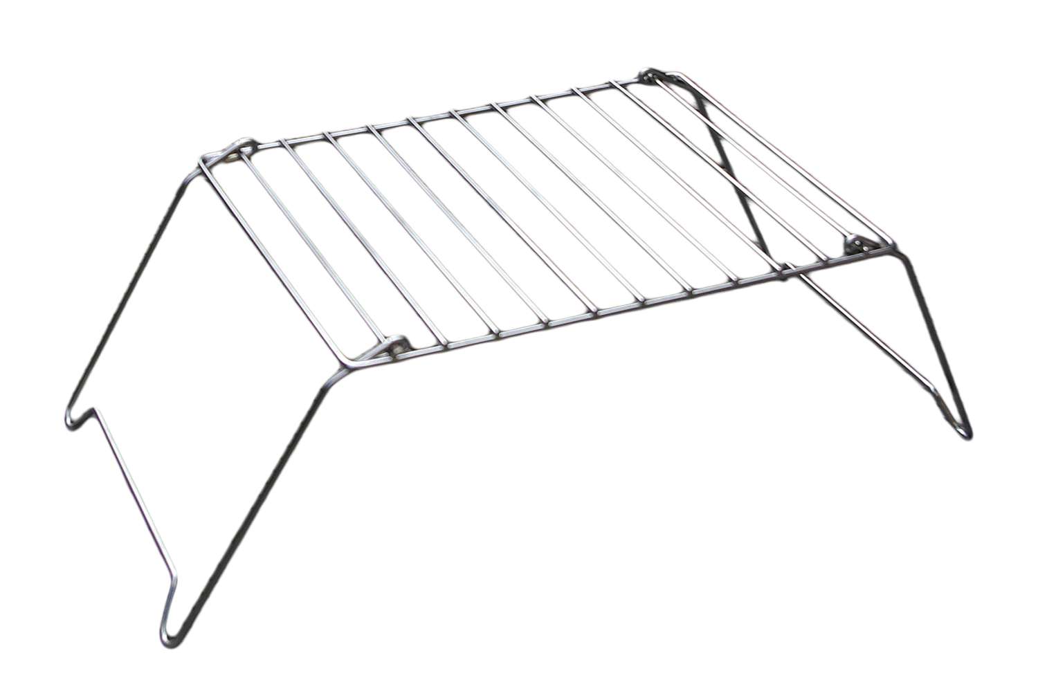 Klappgrill i forkrommet stål 29 x 21,5 cm fra Origin Outdoors forfra