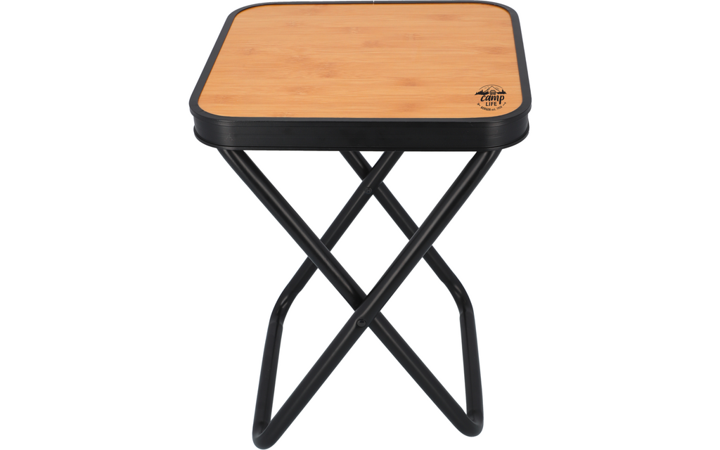 Montert Klappkrakk Cagliari med bordplate 36 x 35 cm i bruk