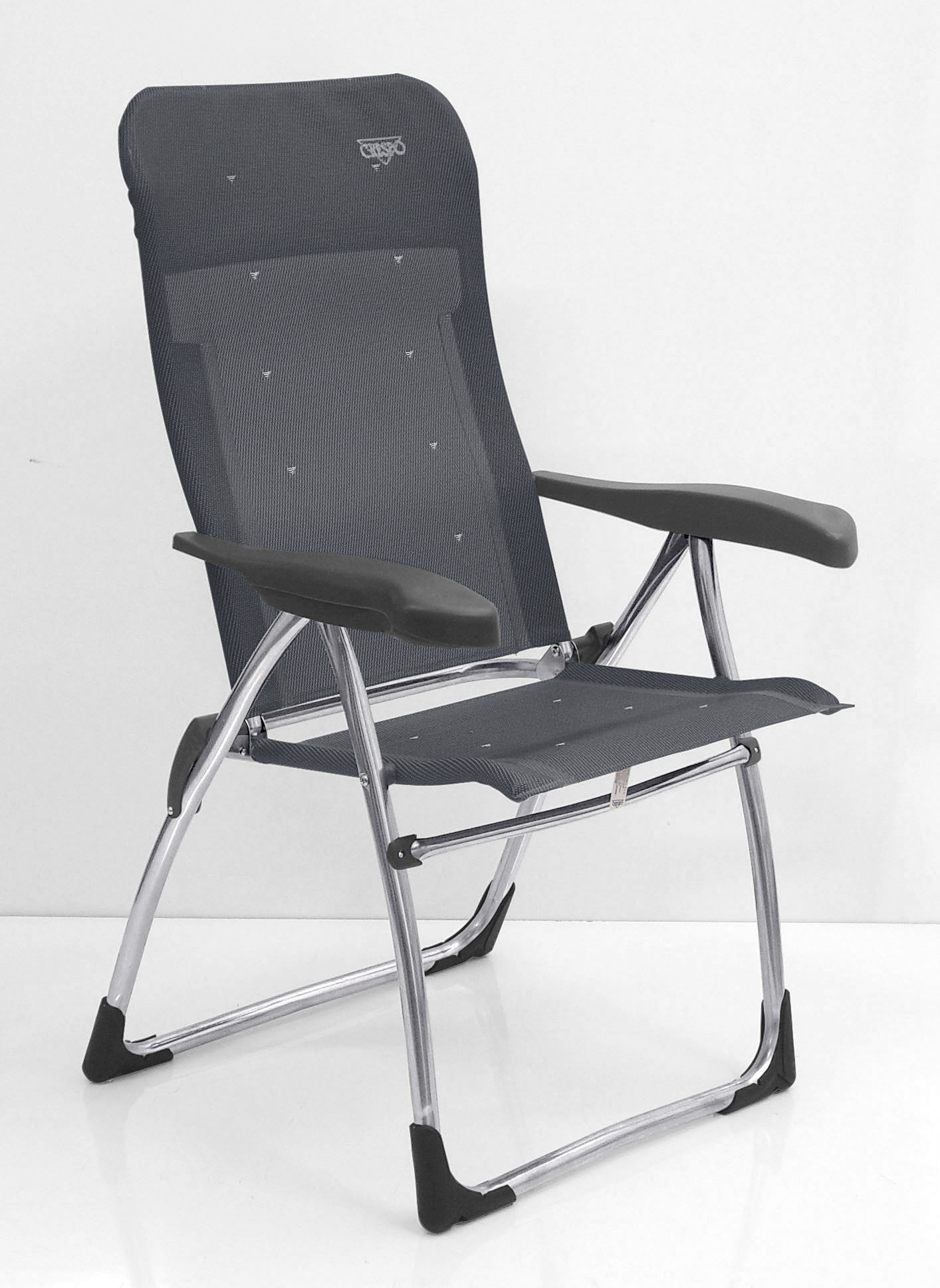 Klappstol AL-212-M med lav rygg aluminium 3 kg - Crespo foran