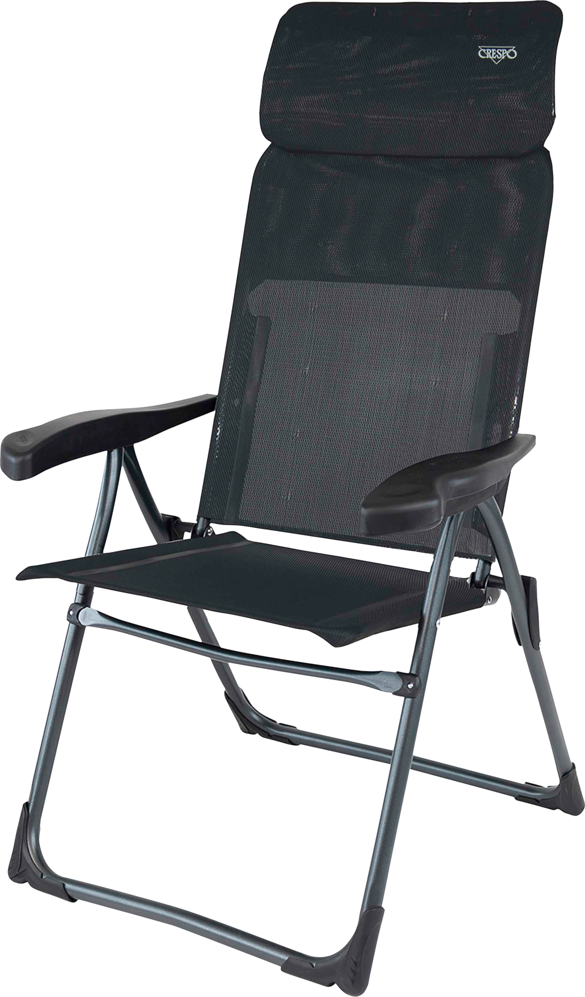 Klappstol AL/213-C-10 aluminium 7 posisjoner fra Crespo sett forfra