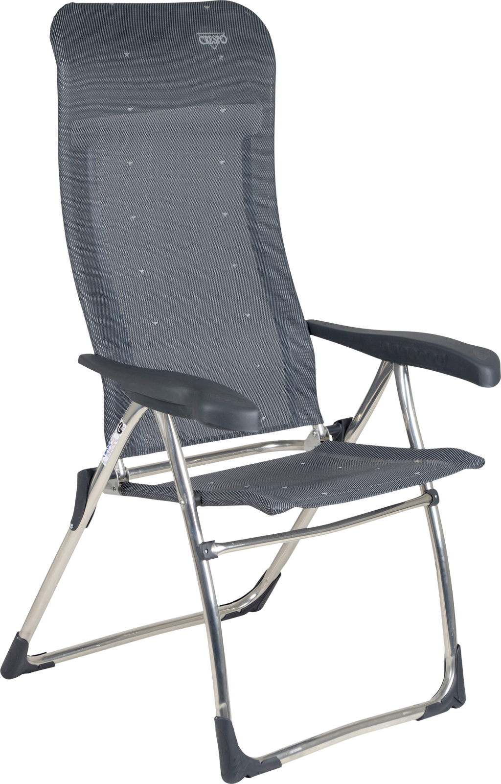 Klappstol AL/215 Classic 7-pos justerbar rygg aluminium - Crespo forfra