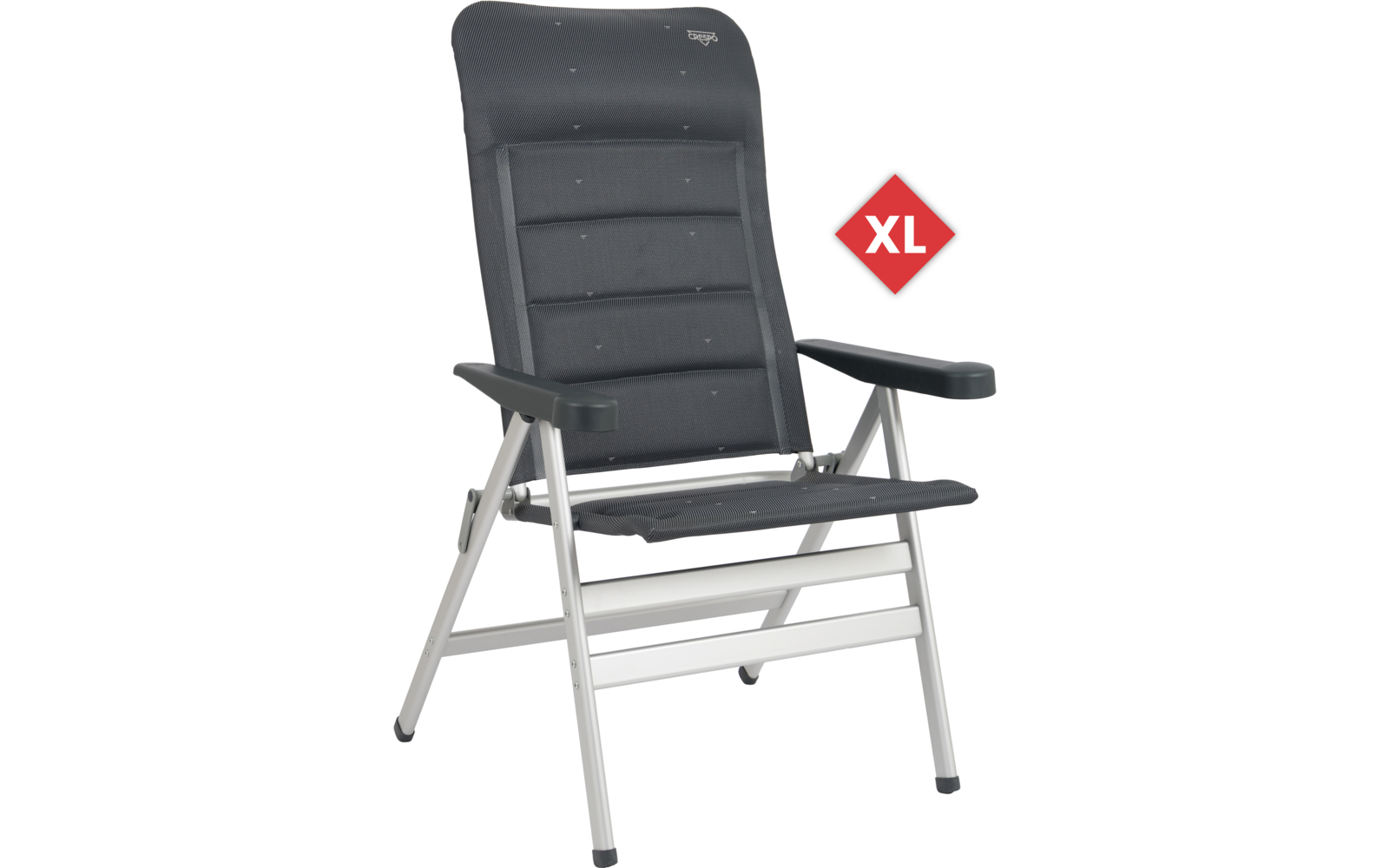 Klappstol AL/238 XL Deluxe montert på campingplass