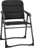 Klappstol Aravel Vanchair aluminium 120 kg svart forfra