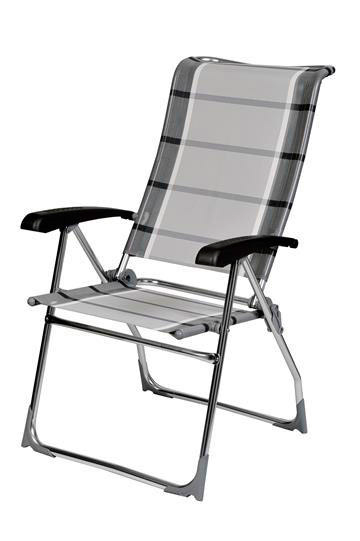 Klappstol Aspen 0649 aluminium 8-pos ryggstøtte 100 kg - Dukdalf forfra