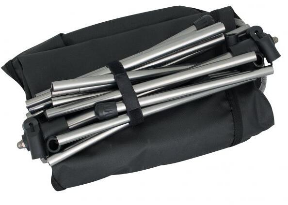 Bakside av Klappstol Calais aluminium 1 kg svart med bæreveske Eurotrail