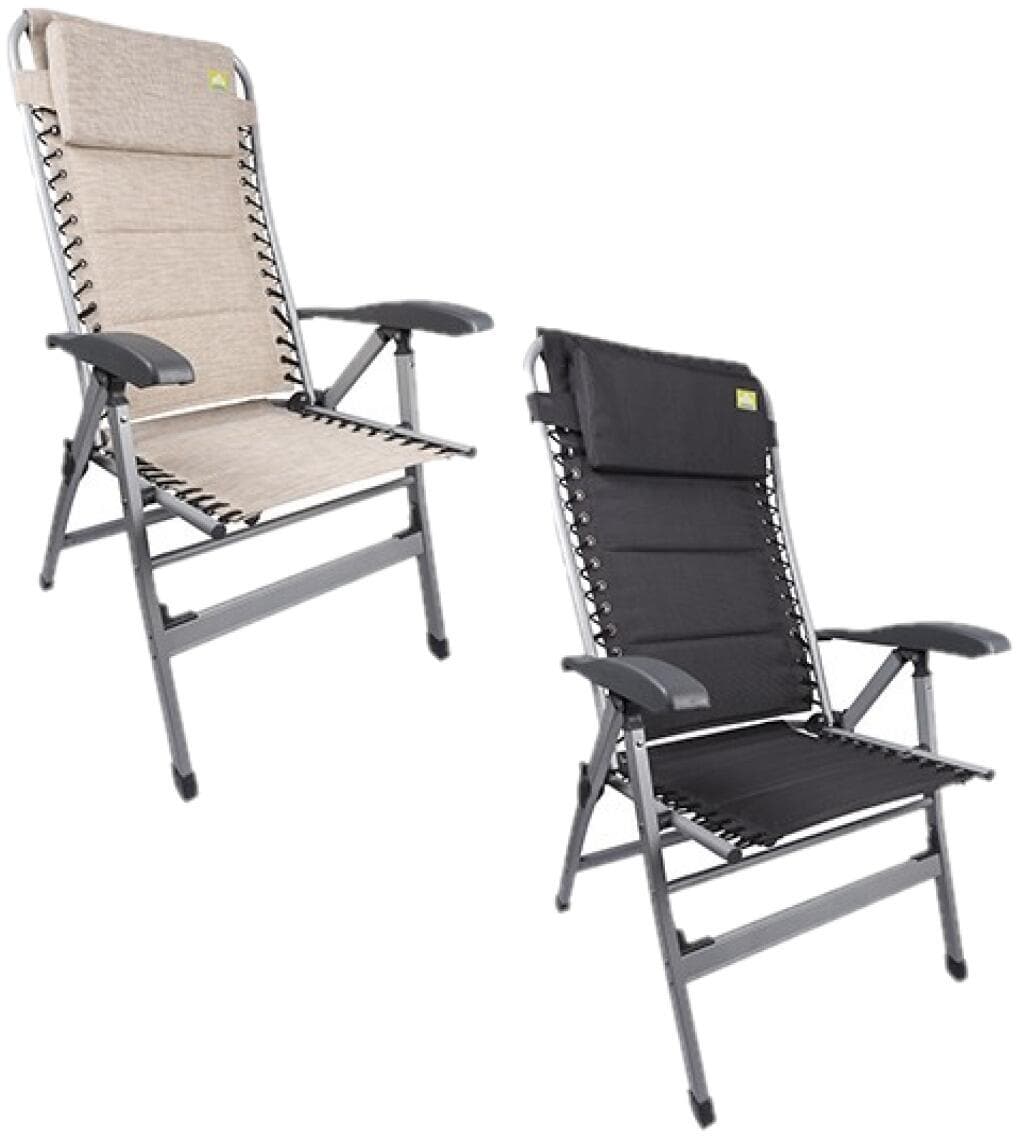Klappstol Cozy Relax aluminium 7 posisjoner for campingbruk